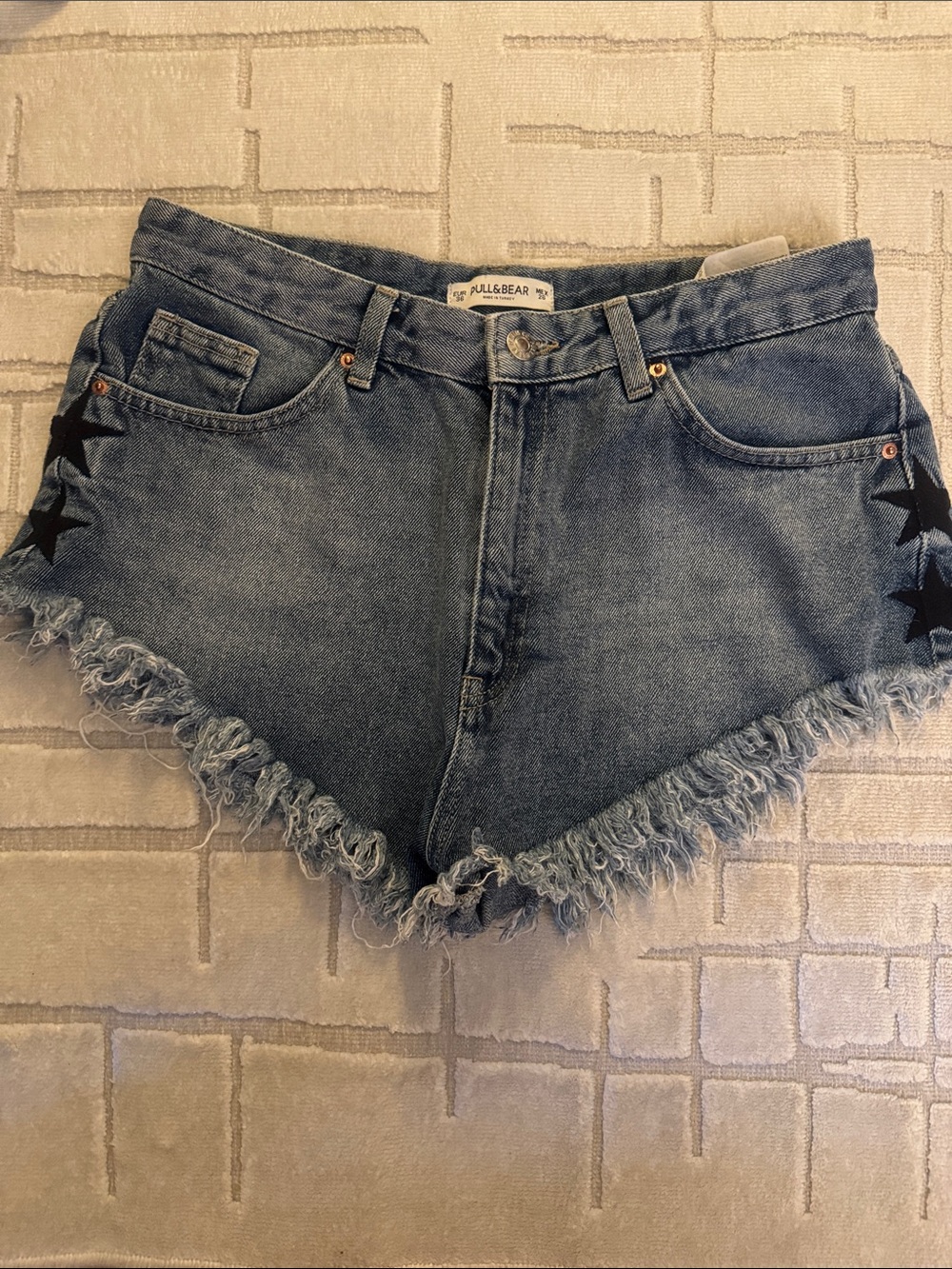 PULL & BEAR Starry Blue Denim shorts, Size 4